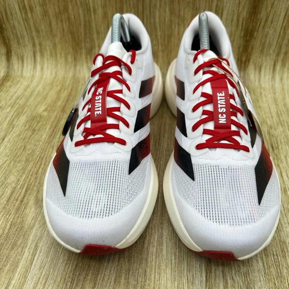 Adidas Adizero Evo SL NC State Wolfpack Mens 6 Women's 7 White Red Shoes JQ4571